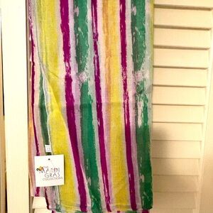 Mardi Gras stripe Scarf NWT